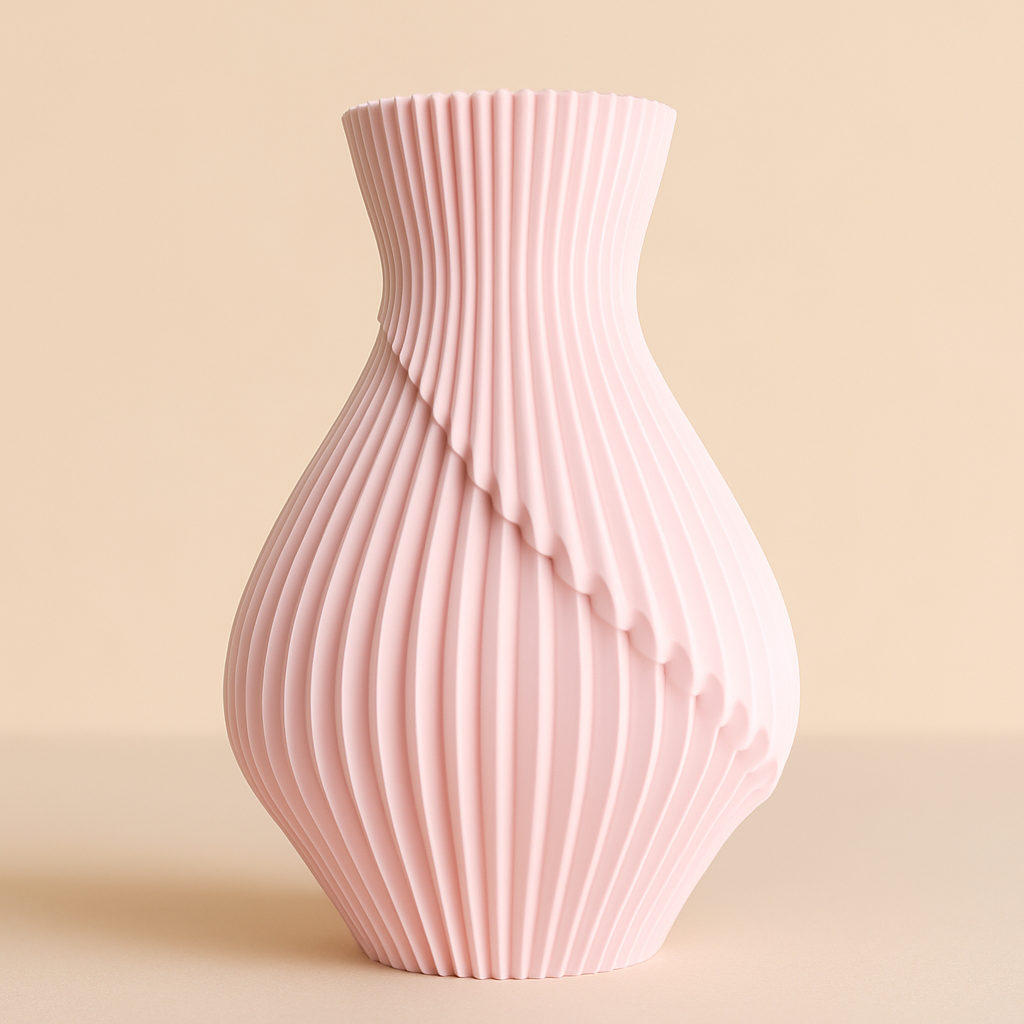 Bellvalier – Rillen-Vase mit Spiralstruktur (PLA) 🌀