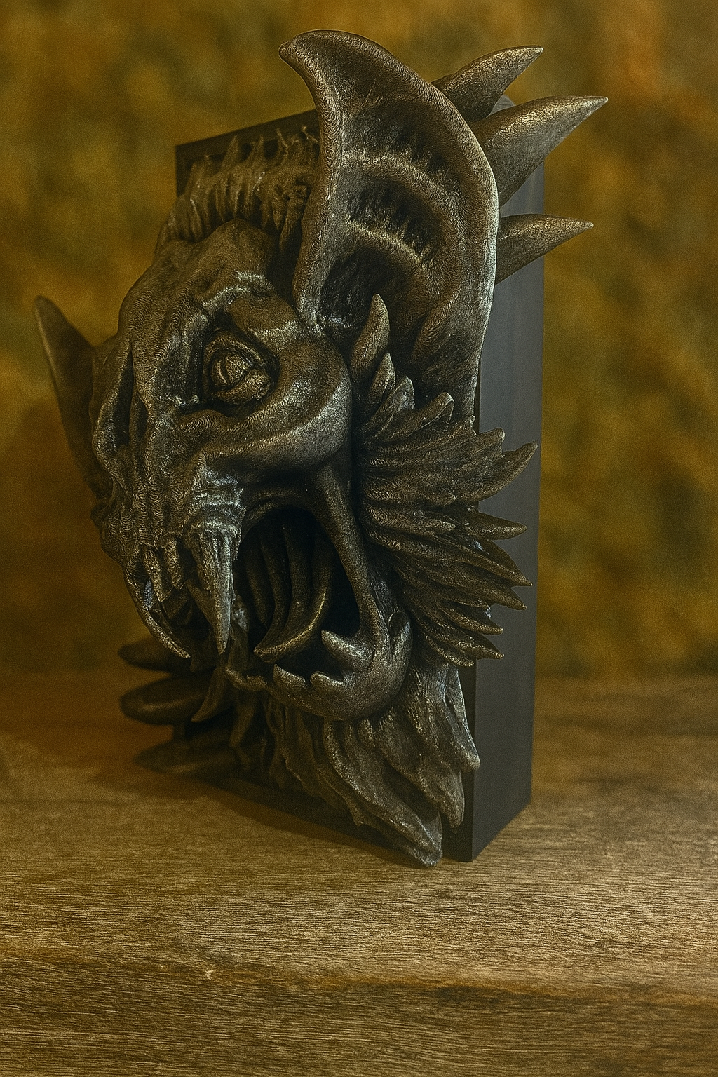 Book Nook „Bat“ | Handveredeltes Unikat aus PLA | Fantasy Regal Deko mit Fledermaus