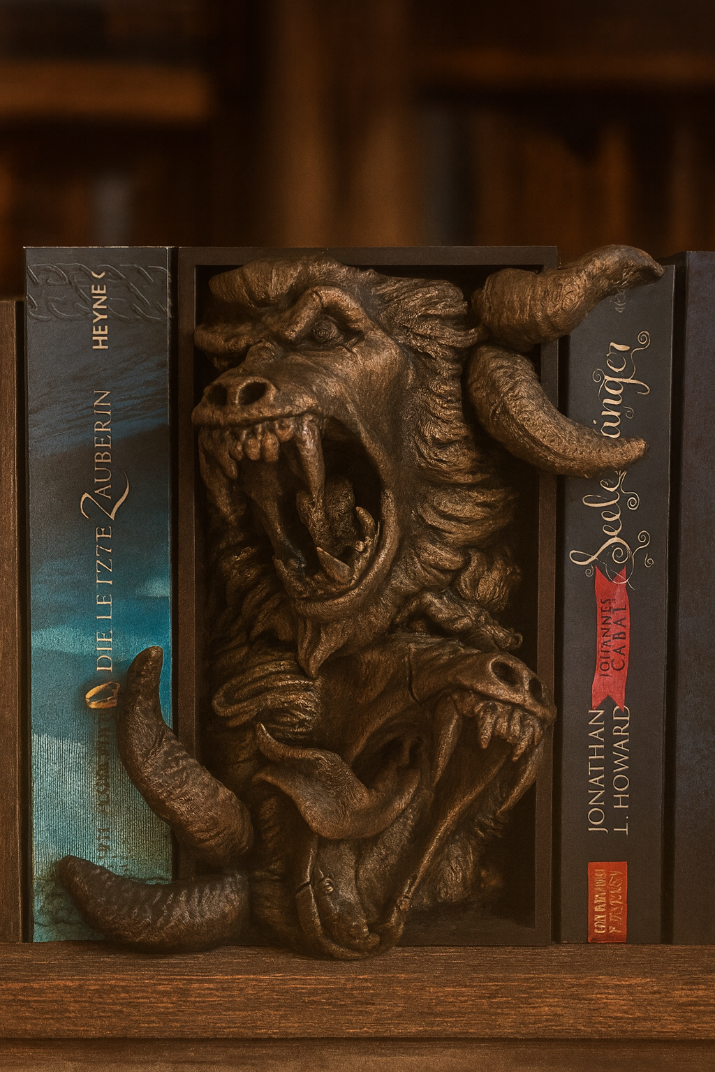 Book Nook „Demon“ | Handveredeltes Unikat aus PLA | Fantasy & Gothic Regal Deko