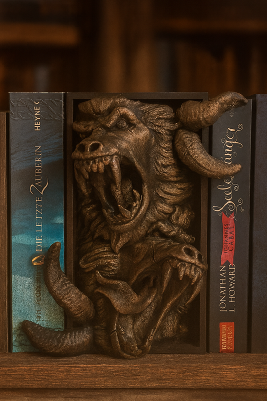 Book Nook „Demon“ | Handveredeltes Unikat aus PLA | Fantasy & Gothic Regal Deko
