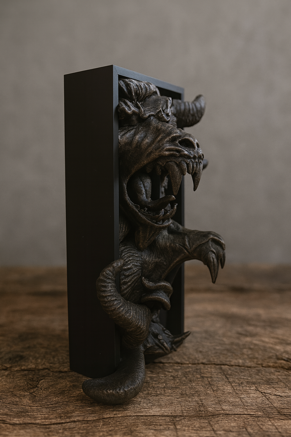 Book Nook „Demon“ | Handveredeltes Unikat aus PLA | Fantasy & Gothic Regal Deko