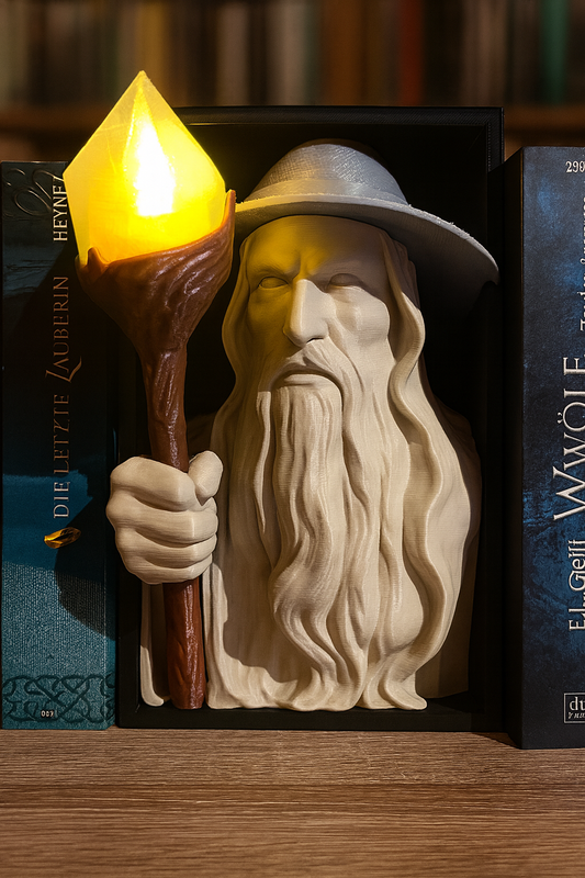 🧙♂️ Book Nook "Glowing Wizard" – Magie für dein Bücherregal