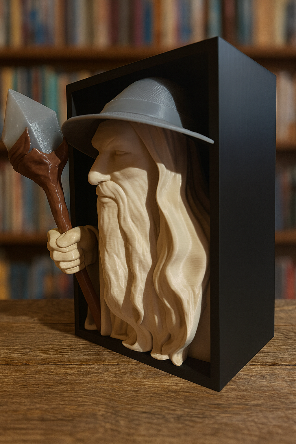🧙‍♂️ Book Nook "Glowing Wizard" – Magie für dein Bücherregal