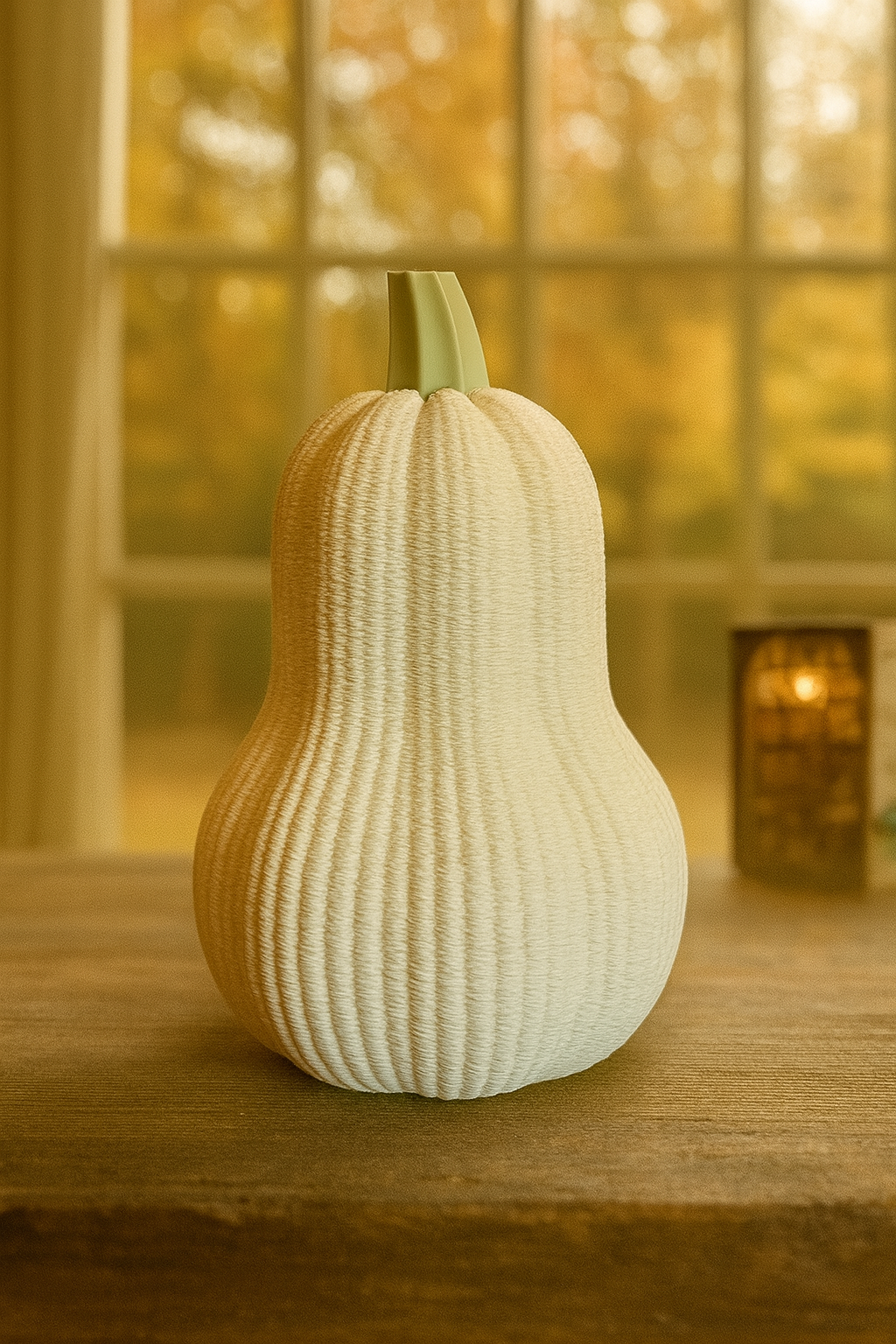 🎃 Moderne & minimalistische Butternut-Kürbis-Deko – 2er Set
