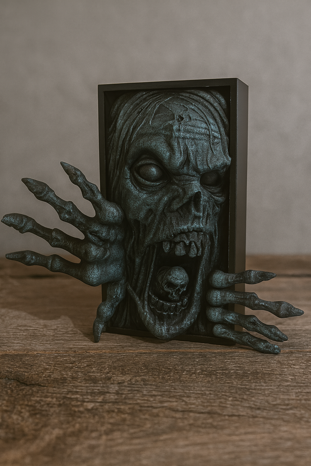 Book Nook „Zombie“ | Horror Regal Deko | 3D Druck Unikat