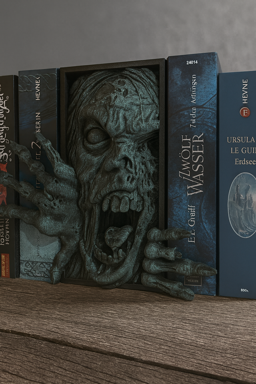 Book Nook „Zombie“ | Horror Regal Deko | 3D Druck Unikat