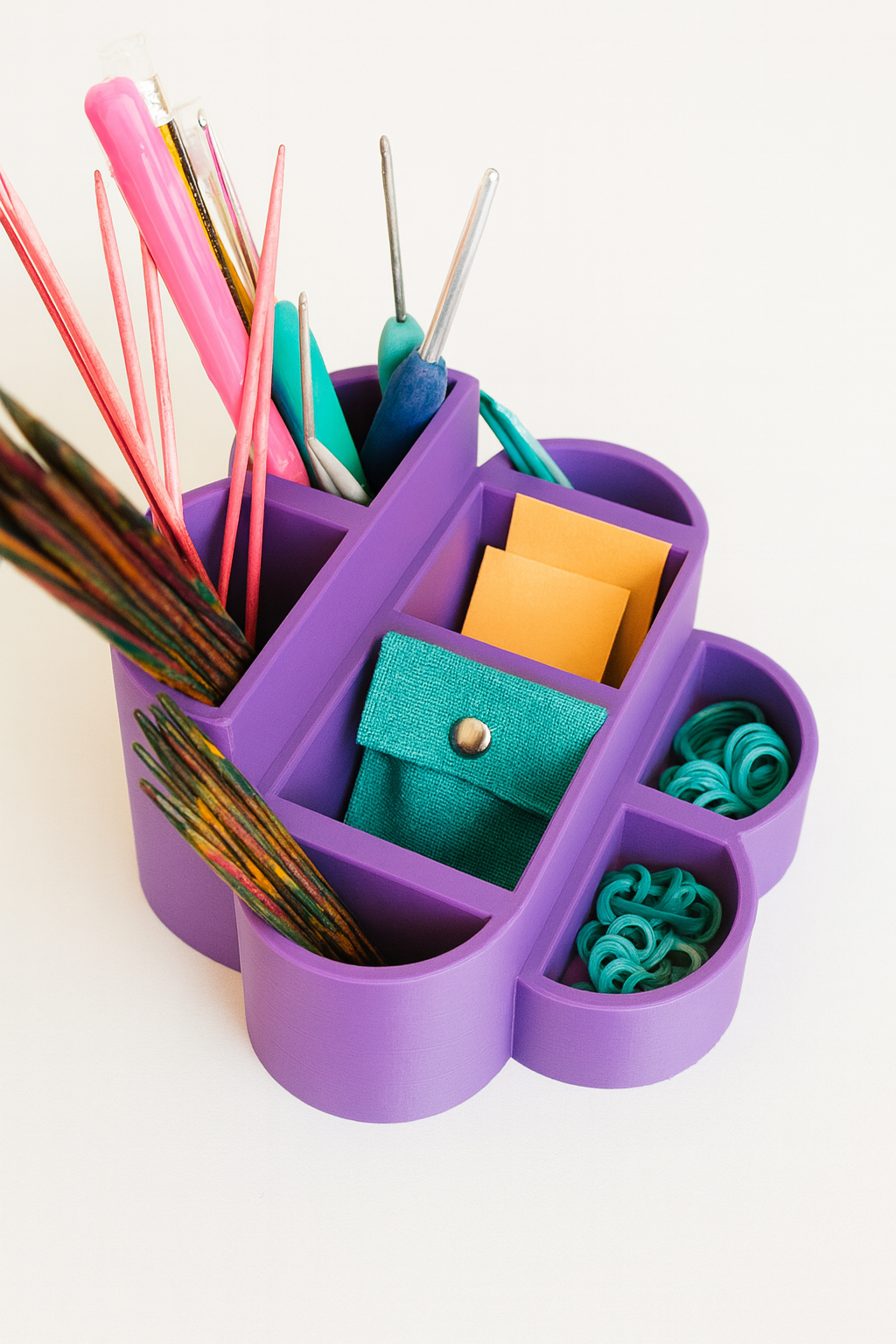 Blumen-Häkelnadelhalter oder Organizer🌸
