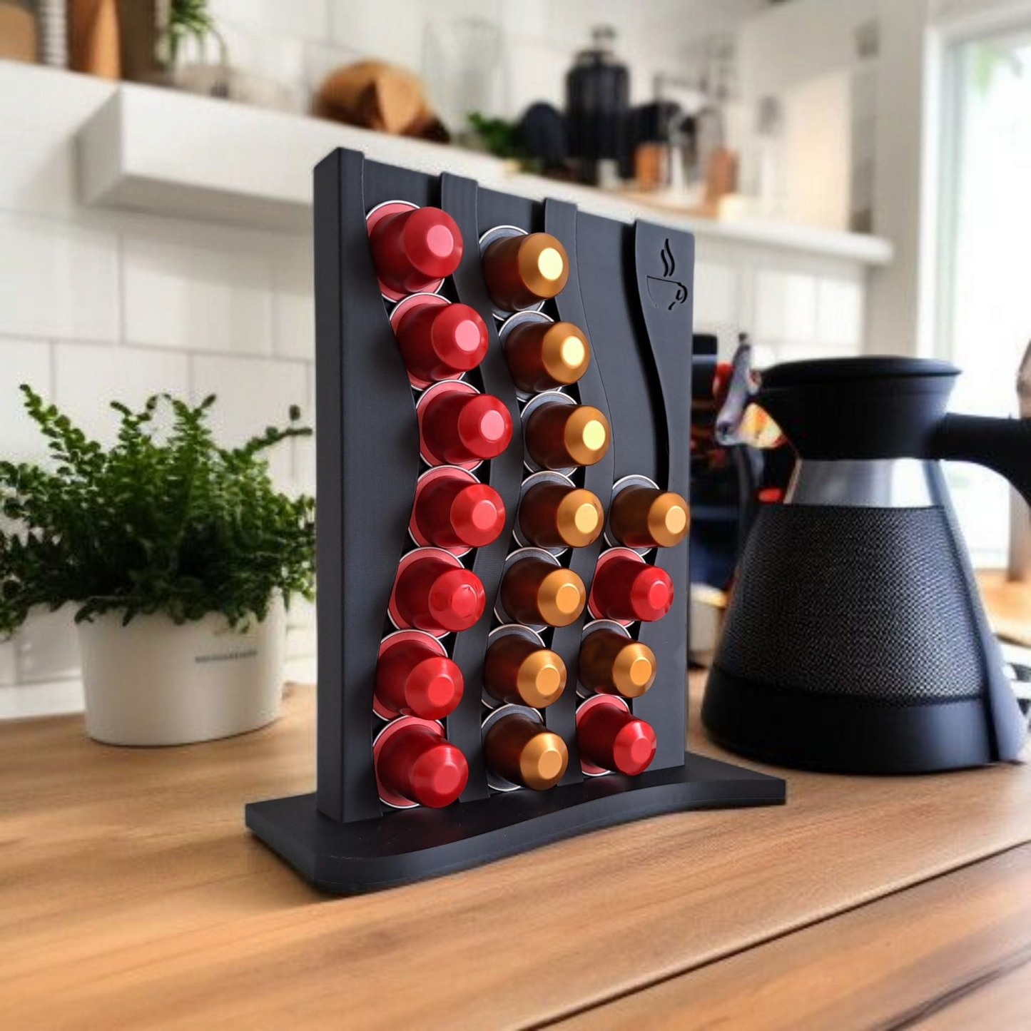 Nespresso-Kapselhalter – elegantes Wellen-Design für deine Kaffeestation