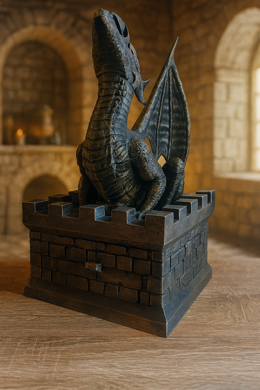🐉 The Dragon Vault Dice Tower – Epischer Würfelturm mit Geheimfach