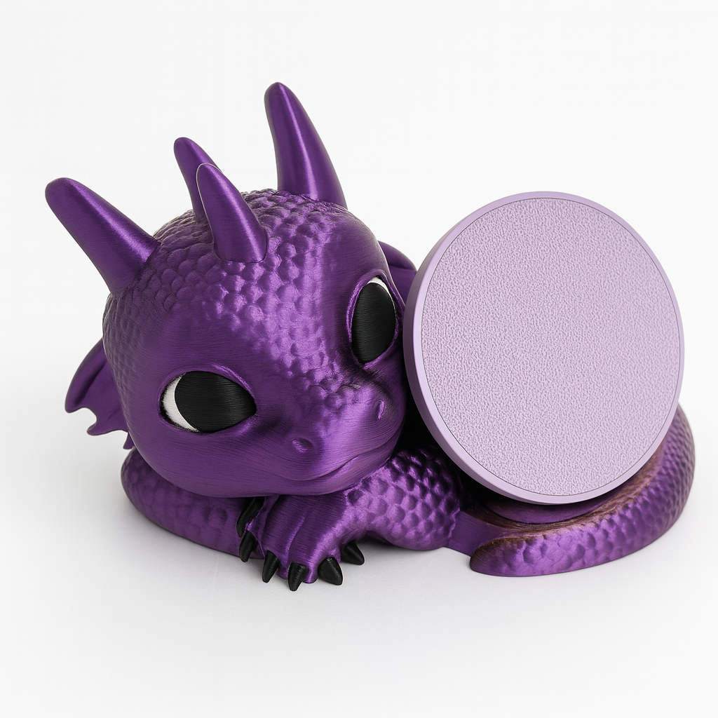 Babydrache – schimmernder Halter für Smartspeaker & Toniebox