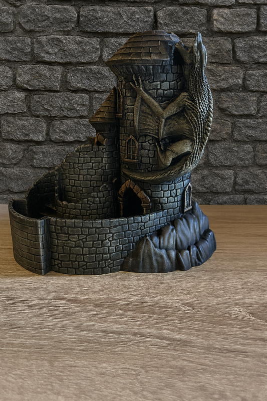 🐉 Dice Tower "Dragons Dice Keep" – Unikat für deine Abenteuer