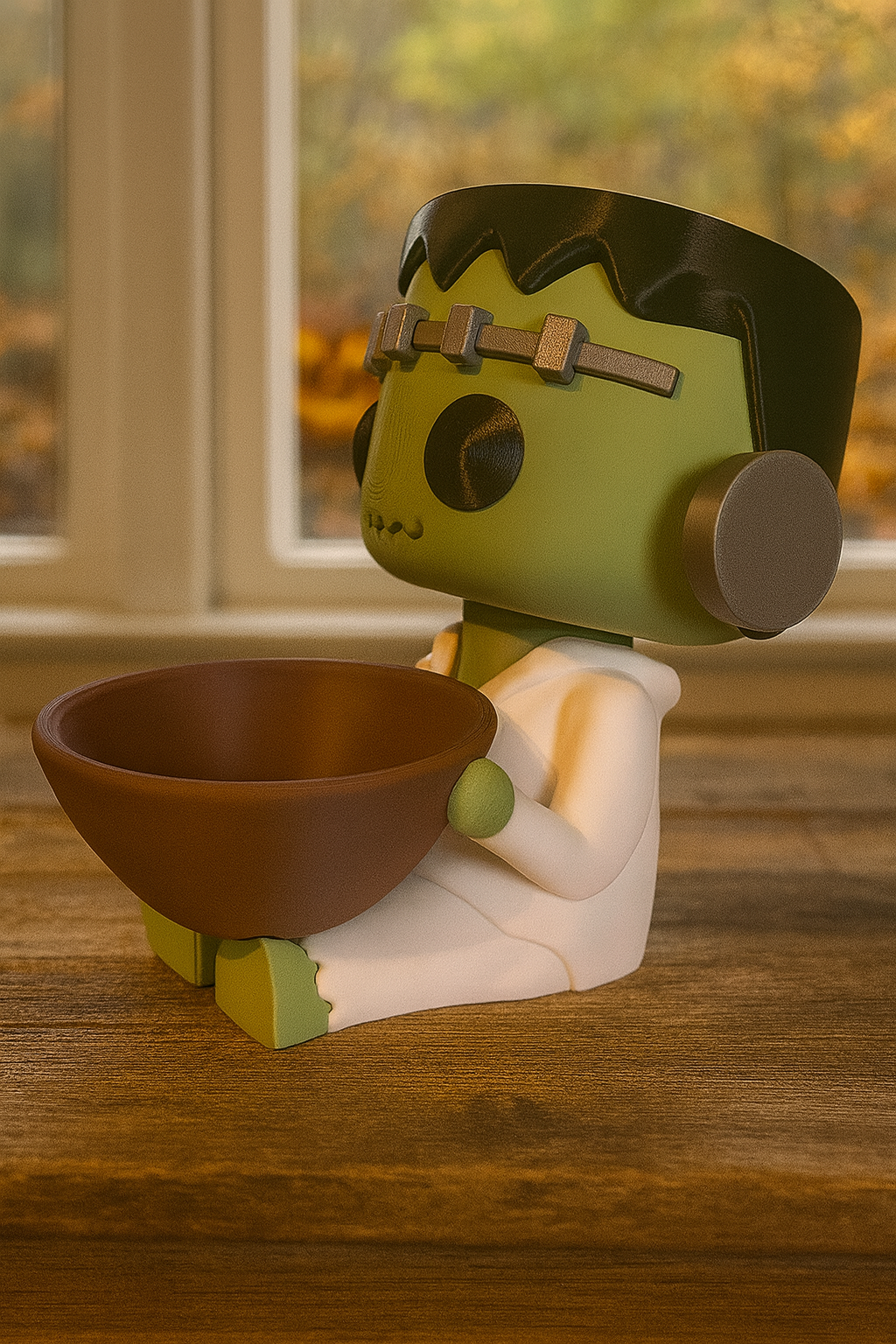 🎃 Dr. Frankenstein mit Schüssel – Perfekt für deine Halloween-Süßigkeiten!