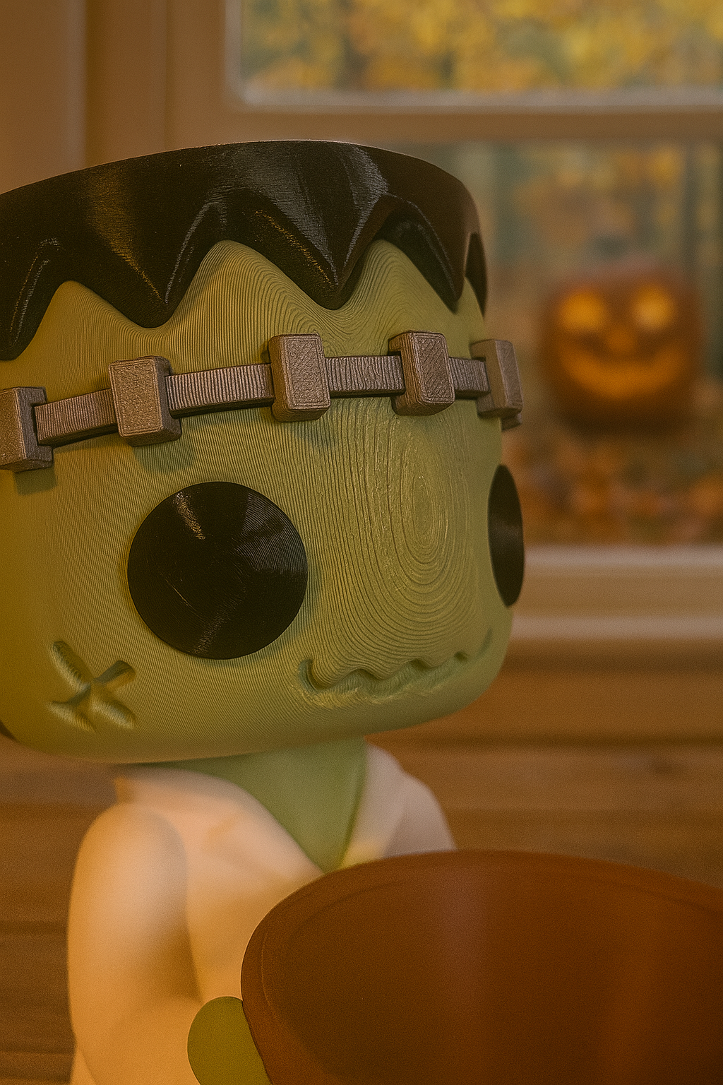 🎃 Dr. Frankenstein mit Schüssel – Perfekt für deine Halloween-Süßigkeiten!