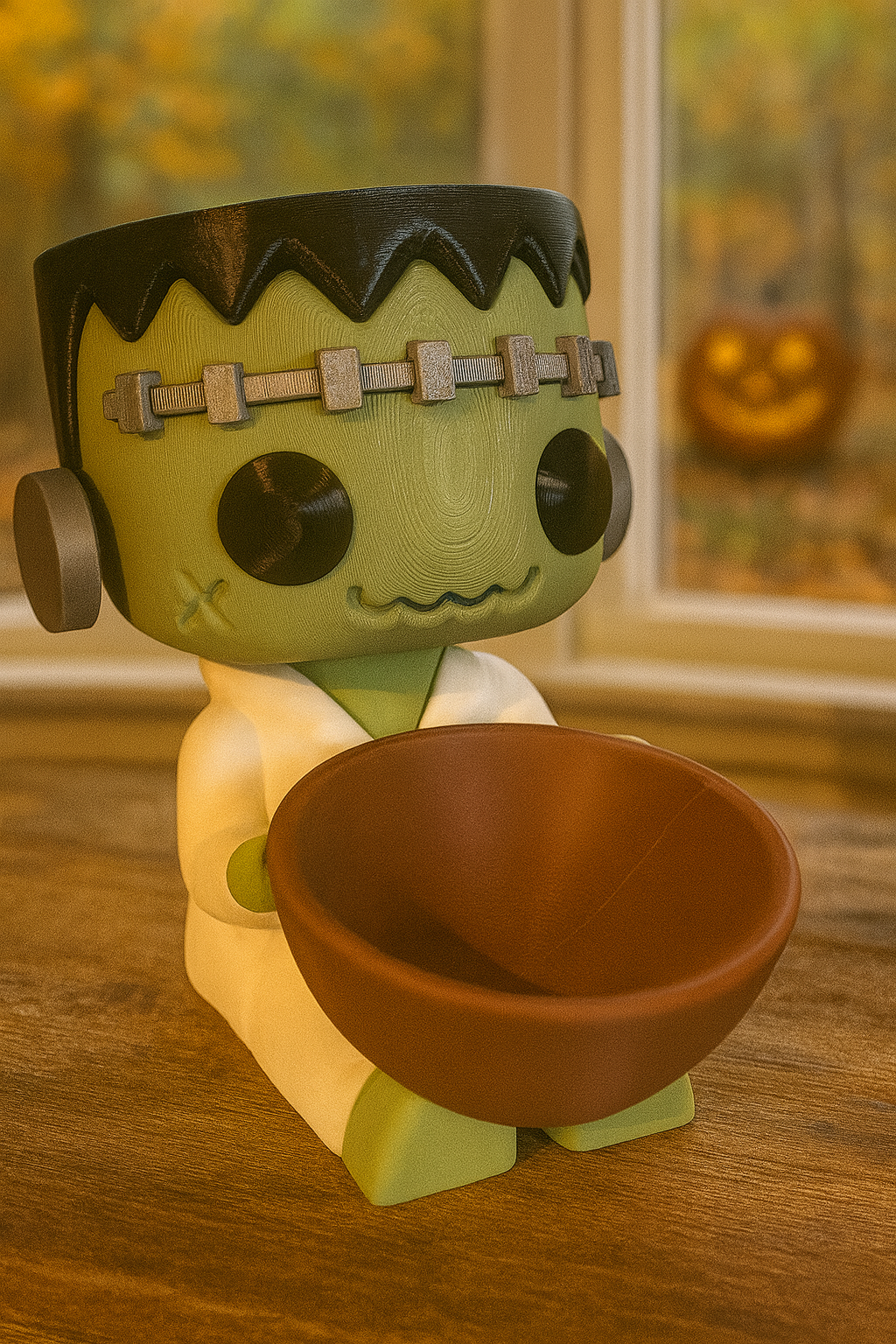 🎃 Dr. Frankenstein mit Schüssel – Perfekt für deine Halloween-Süßigkeiten!