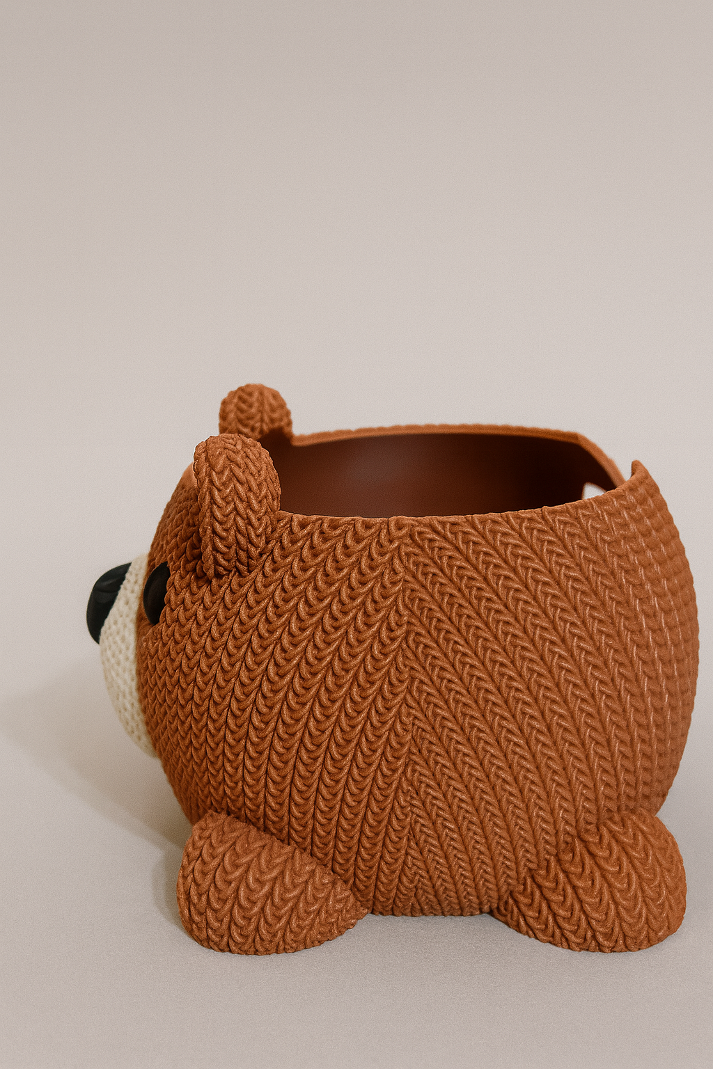Garnschale Bär "Brummi" – Strickoptik