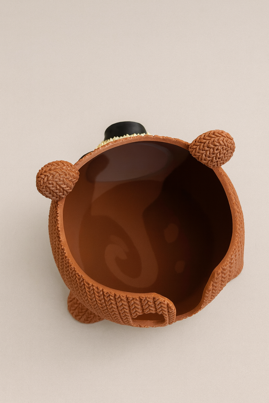 Garnschale Bär "Brummi" – Strickoptik