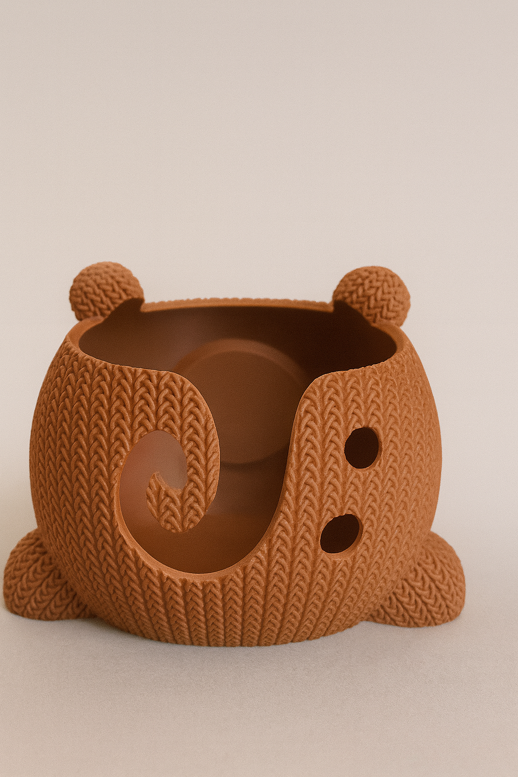 Garnschale Bär "Brummi" – Strickoptik