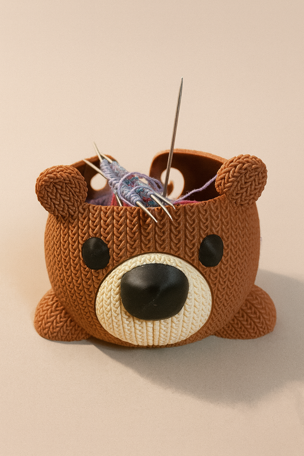 Garnschale Bär "Brummi" – Strickoptik