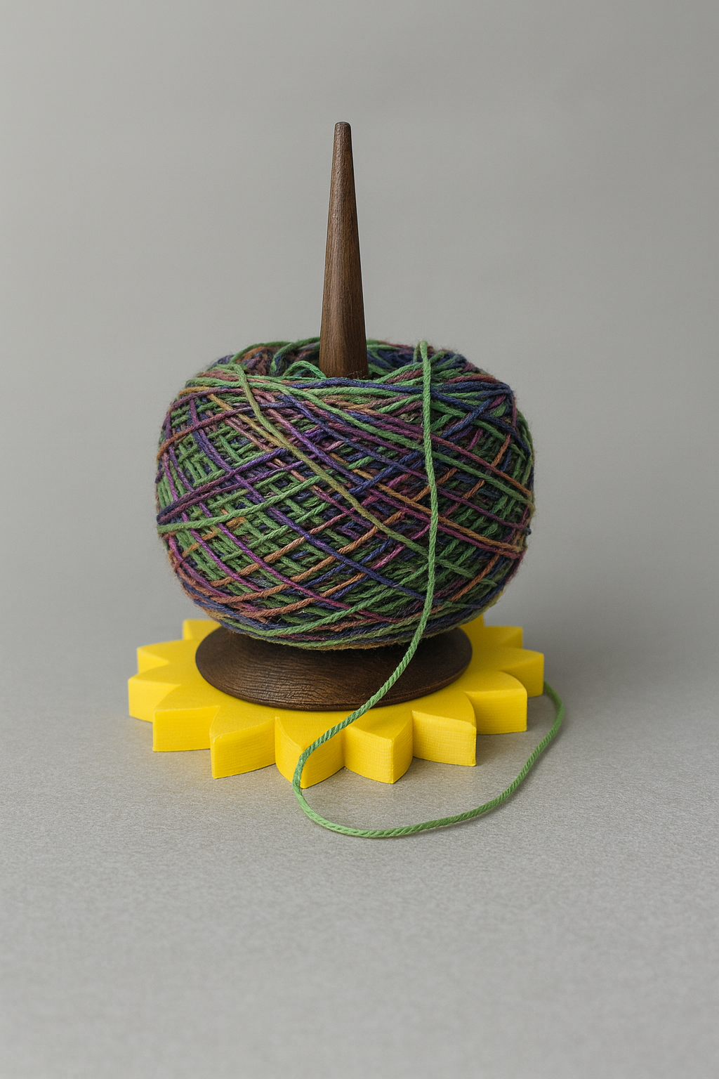 Garnabroller „Sonnenblume“ – leises Abrollen mit Stil 🌻