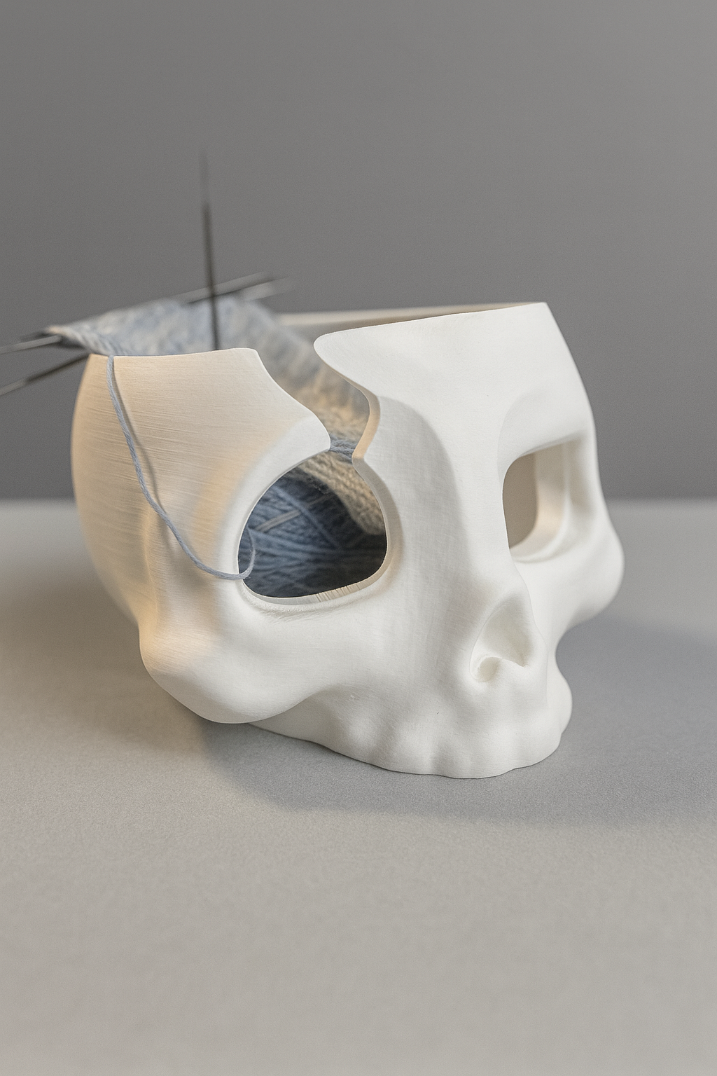 Garnschale Totenkopf – Skull Yarn Bowl 🧶💀