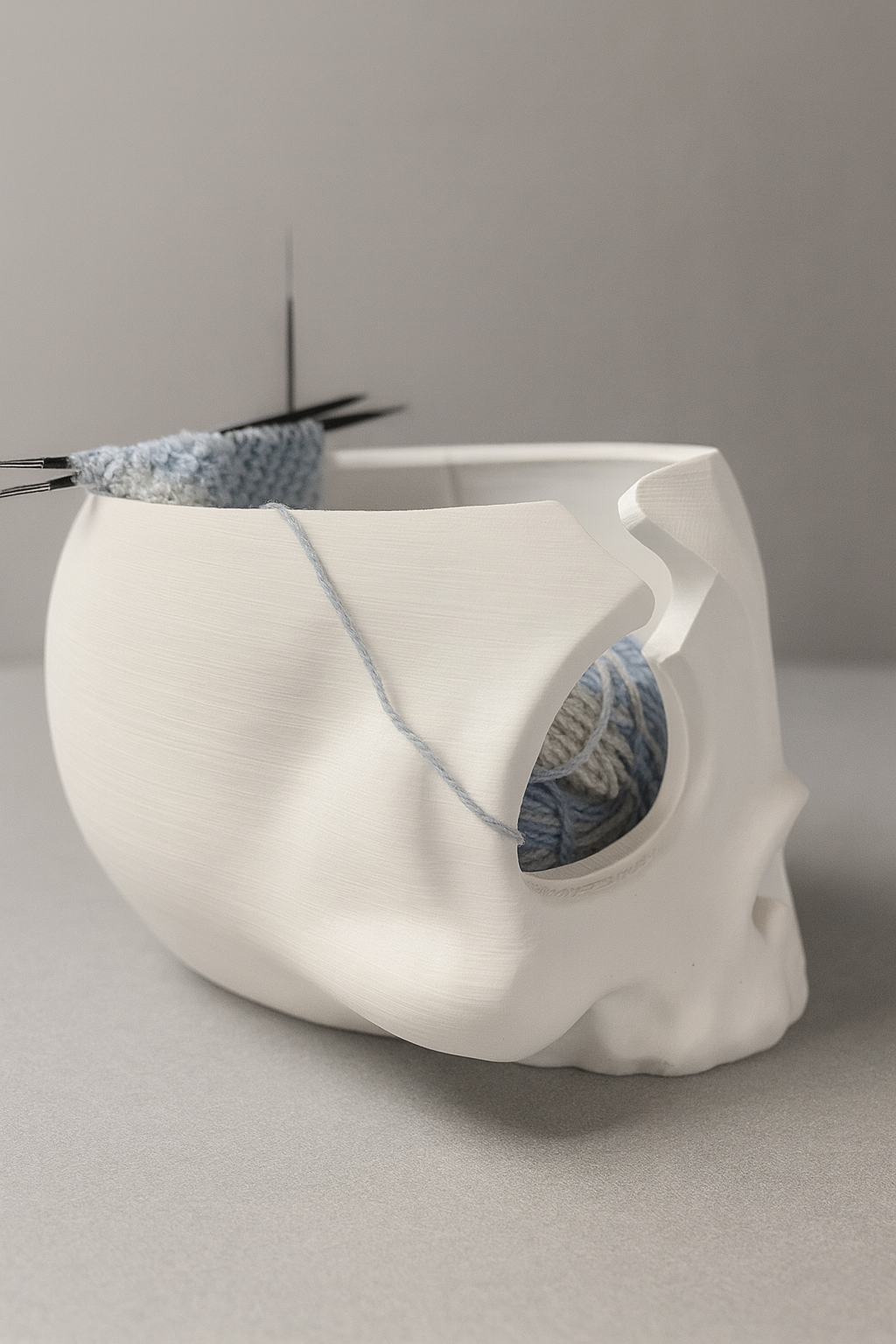 Garnschale Totenkopf – Skull Yarn Bowl 🧶💀
