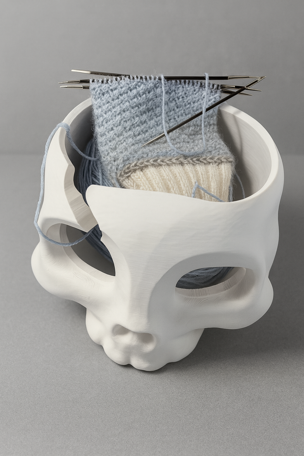 Garnschale Totenkopf – Skull Yarn Bowl 🧶💀