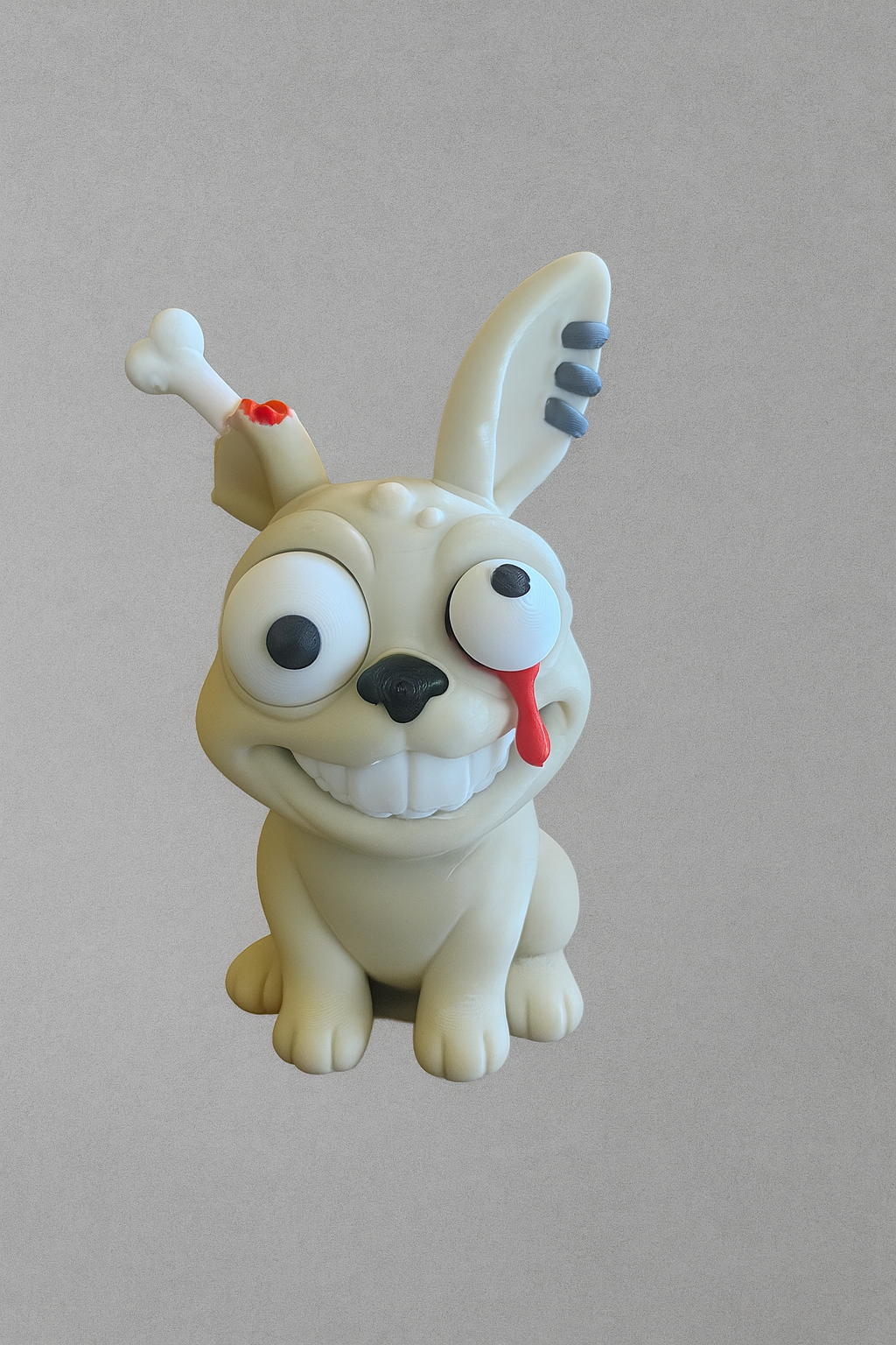 „Bunny Pen Holder Bite Edition – angeschnittenes Ohr, Detail“