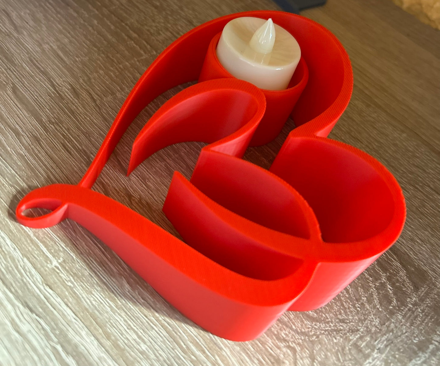🕯️ Teelichthalter "Two Hearts" – Romantische Deko mit Herz