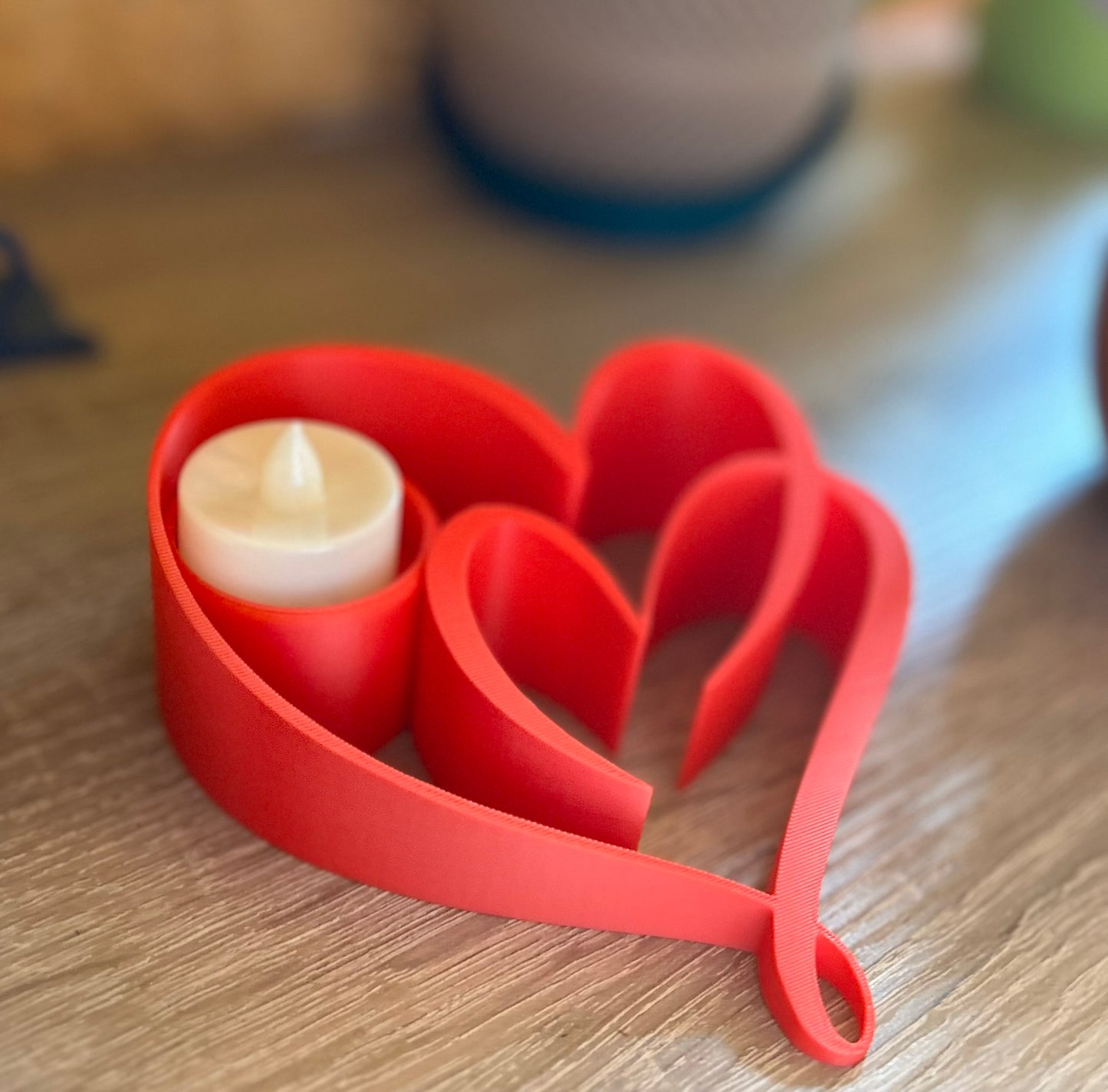 🕯️ Teelichthalter "Two Hearts" – Romantische Deko mit Herz