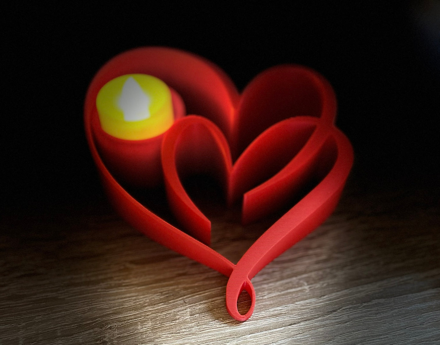 🕯️ Teelichthalter "Two Hearts" – Romantische Deko mit Herz