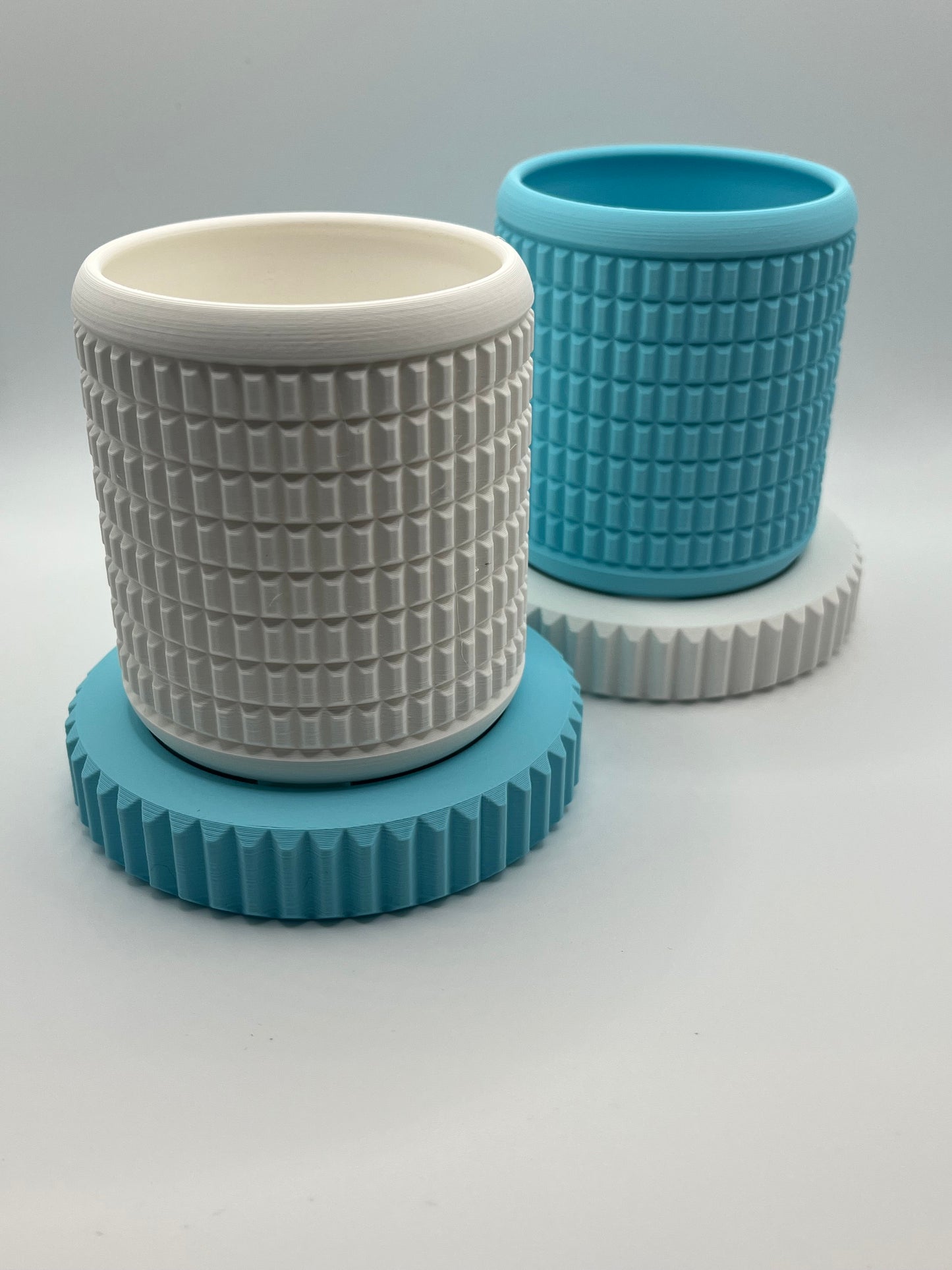 🌿 Pflanztopf "Quartz" – Modern & Minimalistisch | Mit passendem Tropfteller | 3D-Druck aus PLA 🌿