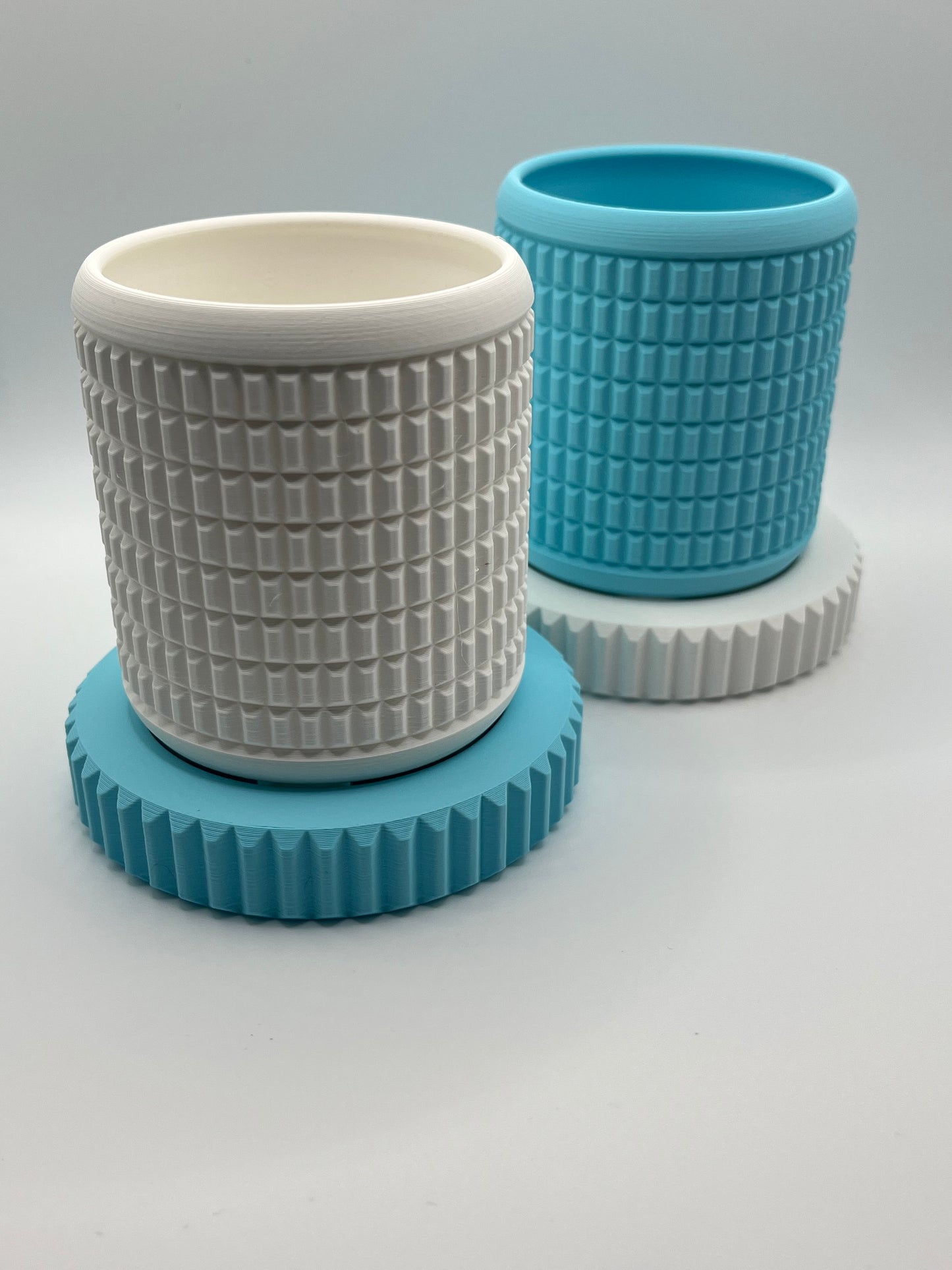 🌿 Pflanztopf "Quartz" – Modern & Minimalistisch | Mit passendem Tropfteller | 3D-Druck aus PLA 🌿