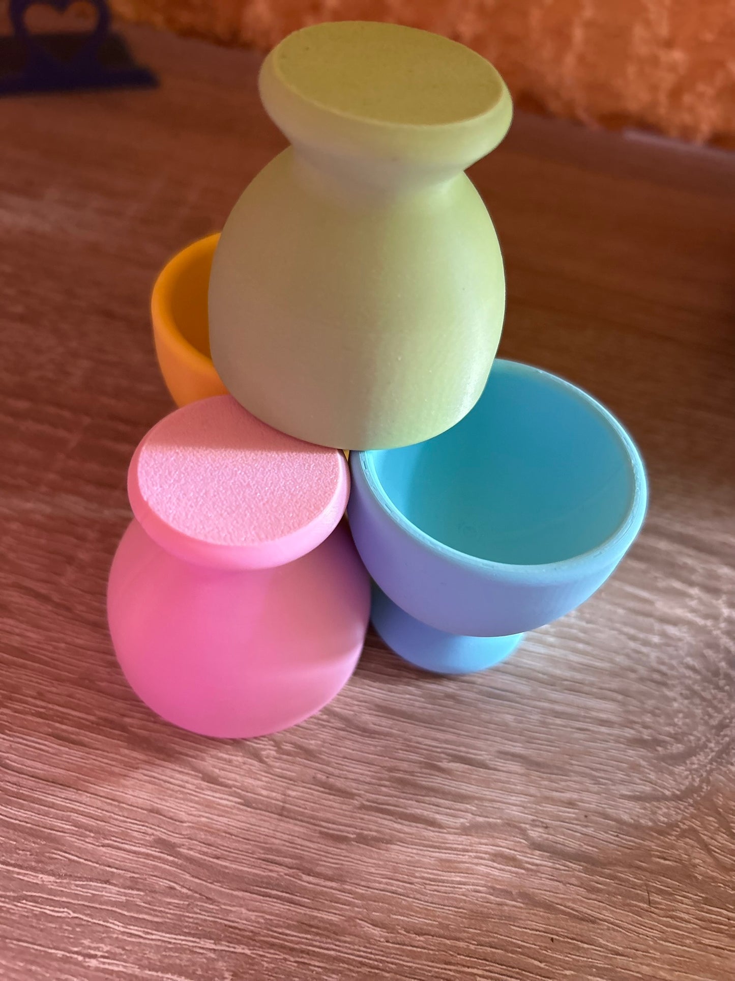 4er Set bunte Eierbecher - Farbe wählbar