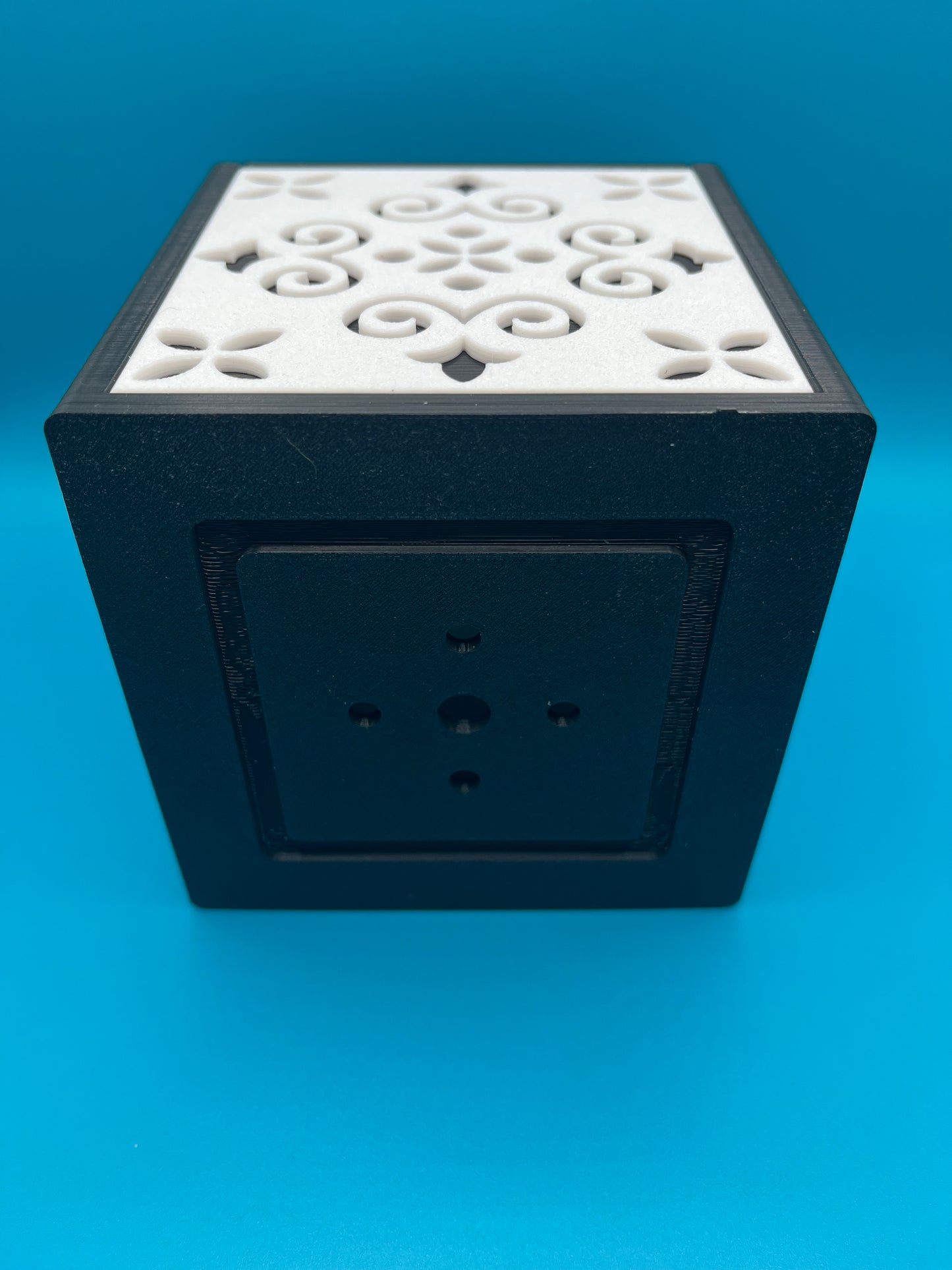 Quadratischer Design-Pflanzer mit portugiesischem Fliesenmuster – Modern & dekorativ aus PLA (100 mm)