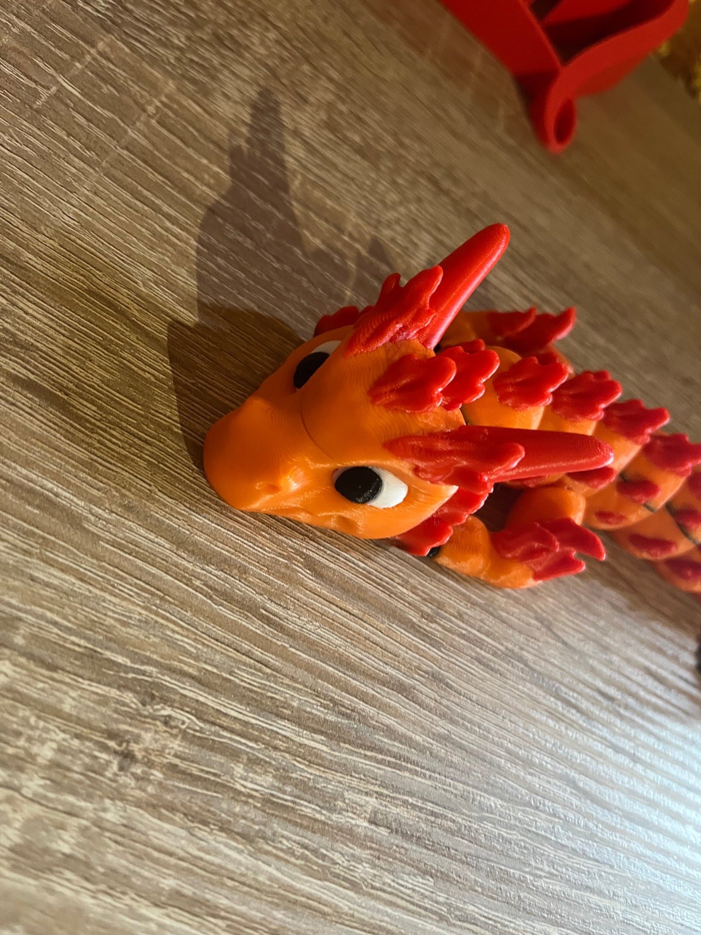 🔥 Sunfire Dragon XXL – Flexibler Fidget-Drache (ca. 37 cm) – Mehrfarbiger PLA-Druck 🔥