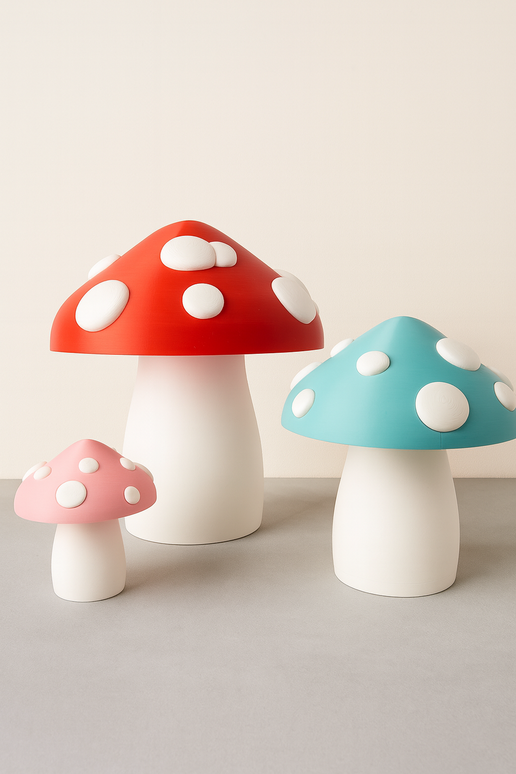 🍄 3er Set Deko-Pilze – Farbauswahl möglich