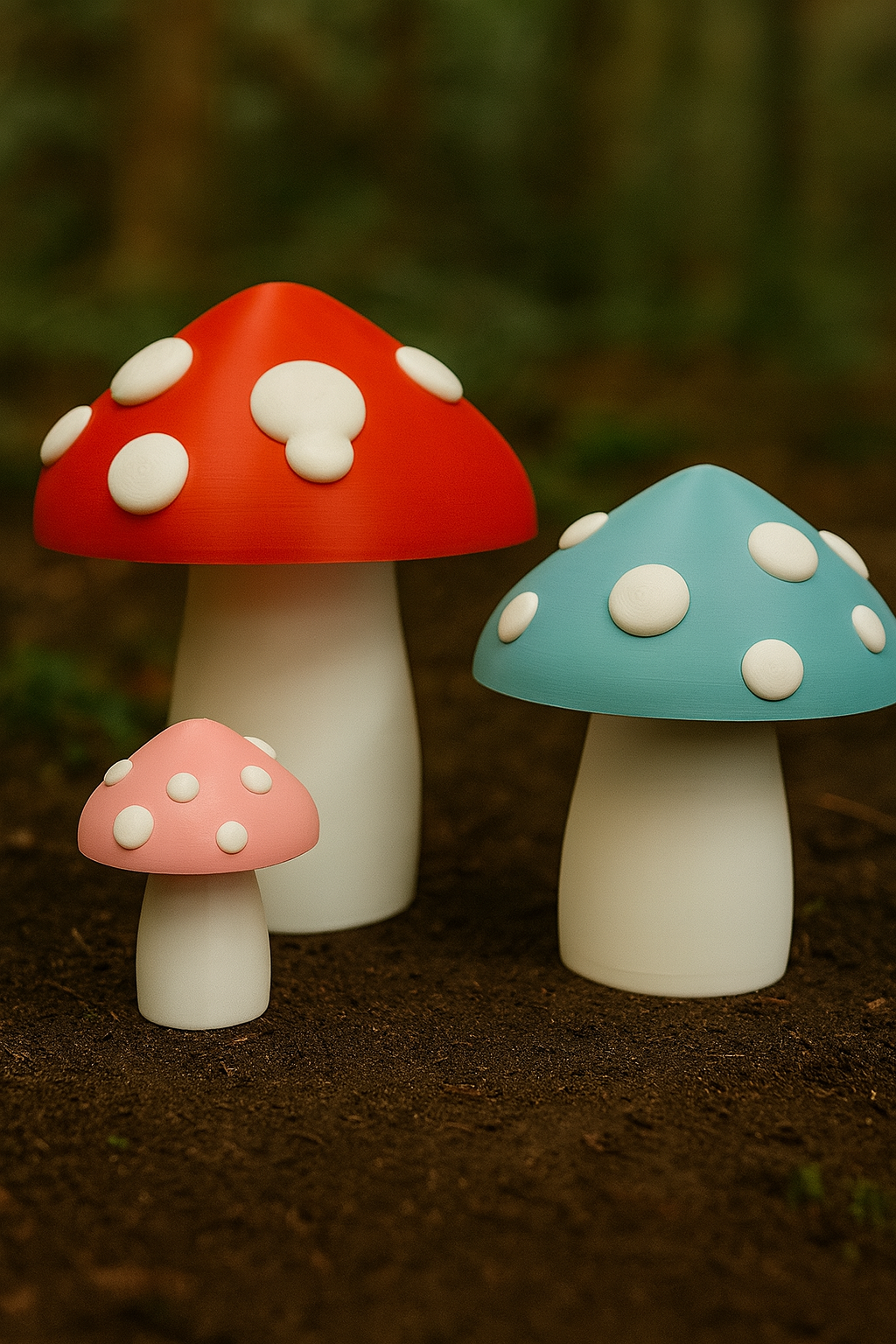 🍄 3er Set Deko-Pilze – Farbauswahl möglich