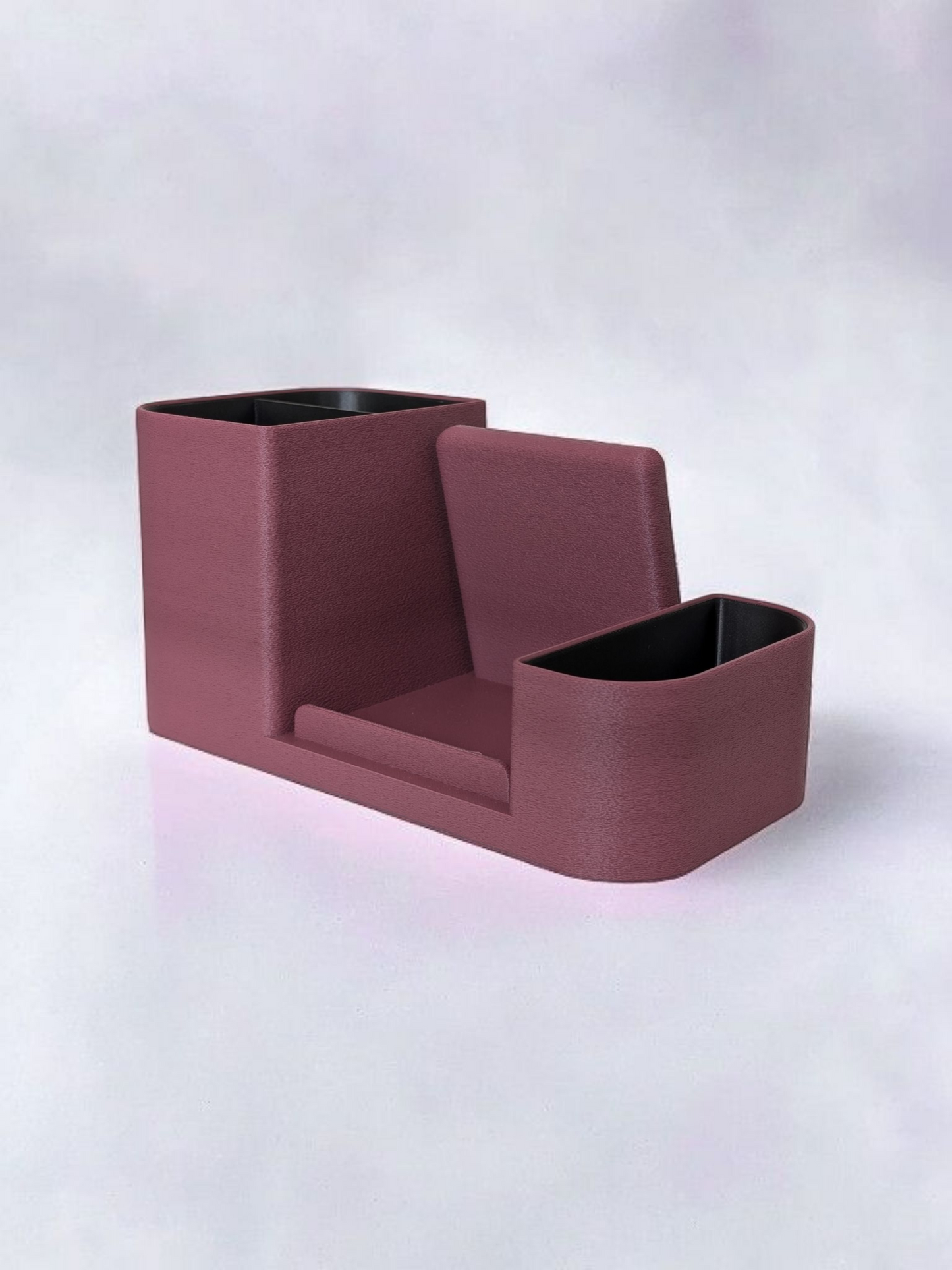 Premium-Schreibtisch-Organizer mit Fuzzy-Finish – Büro-Organizer mit Smartphone-Halter