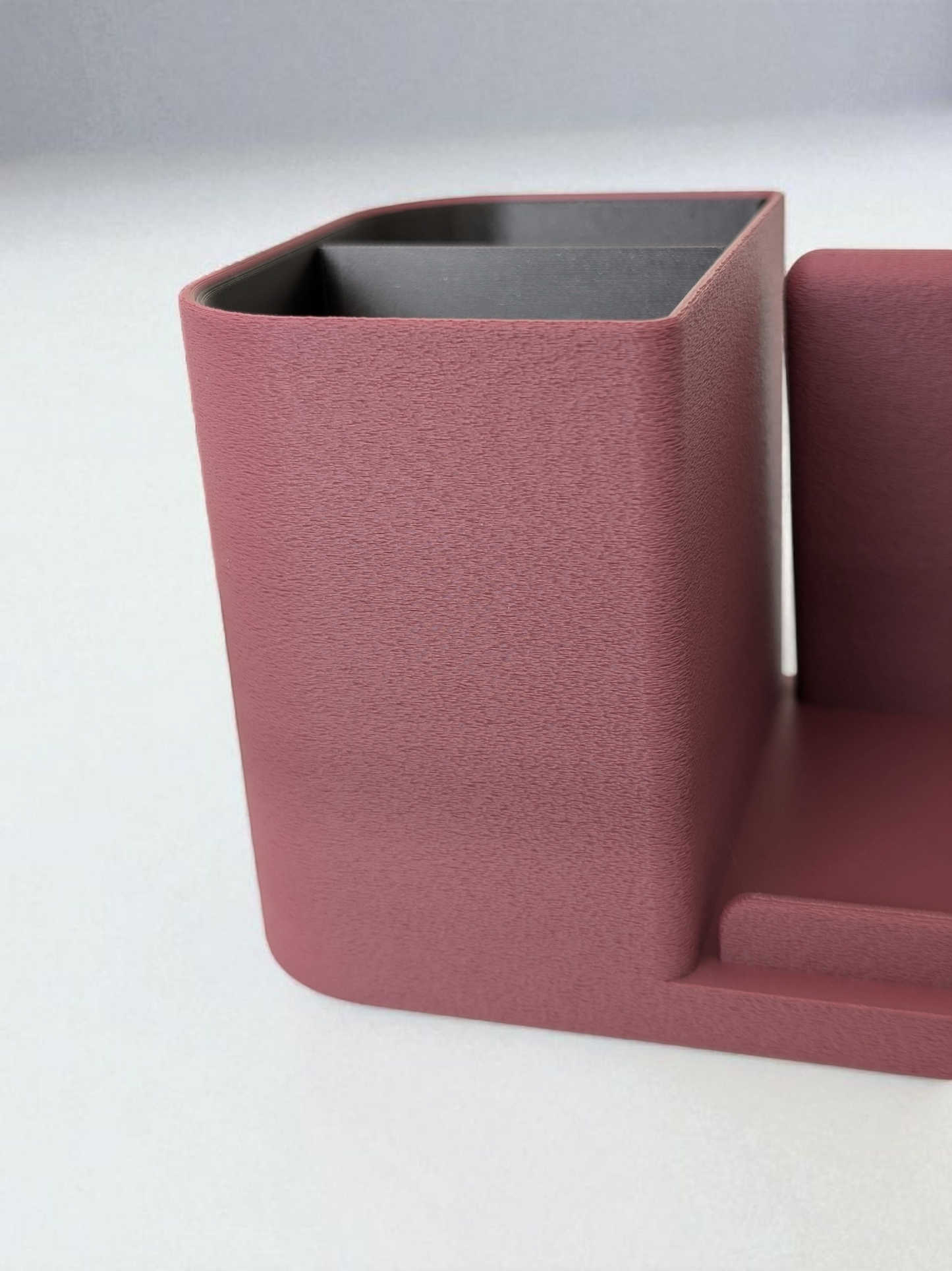 Premium-Schreibtisch-Organizer mit Fuzzy-Finish – Büro-Organizer mit Smartphone-Halter