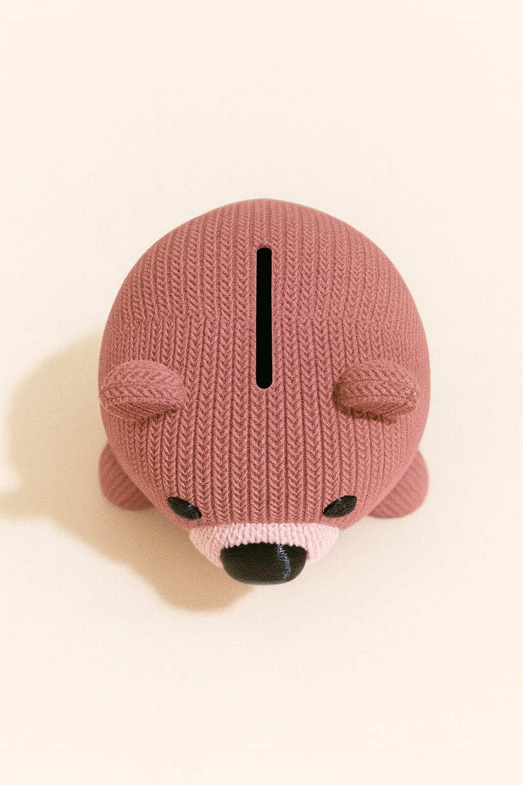🐻 Spardose „Bär“ – in kuscheliger Strickoptik mit Schraubverschluss