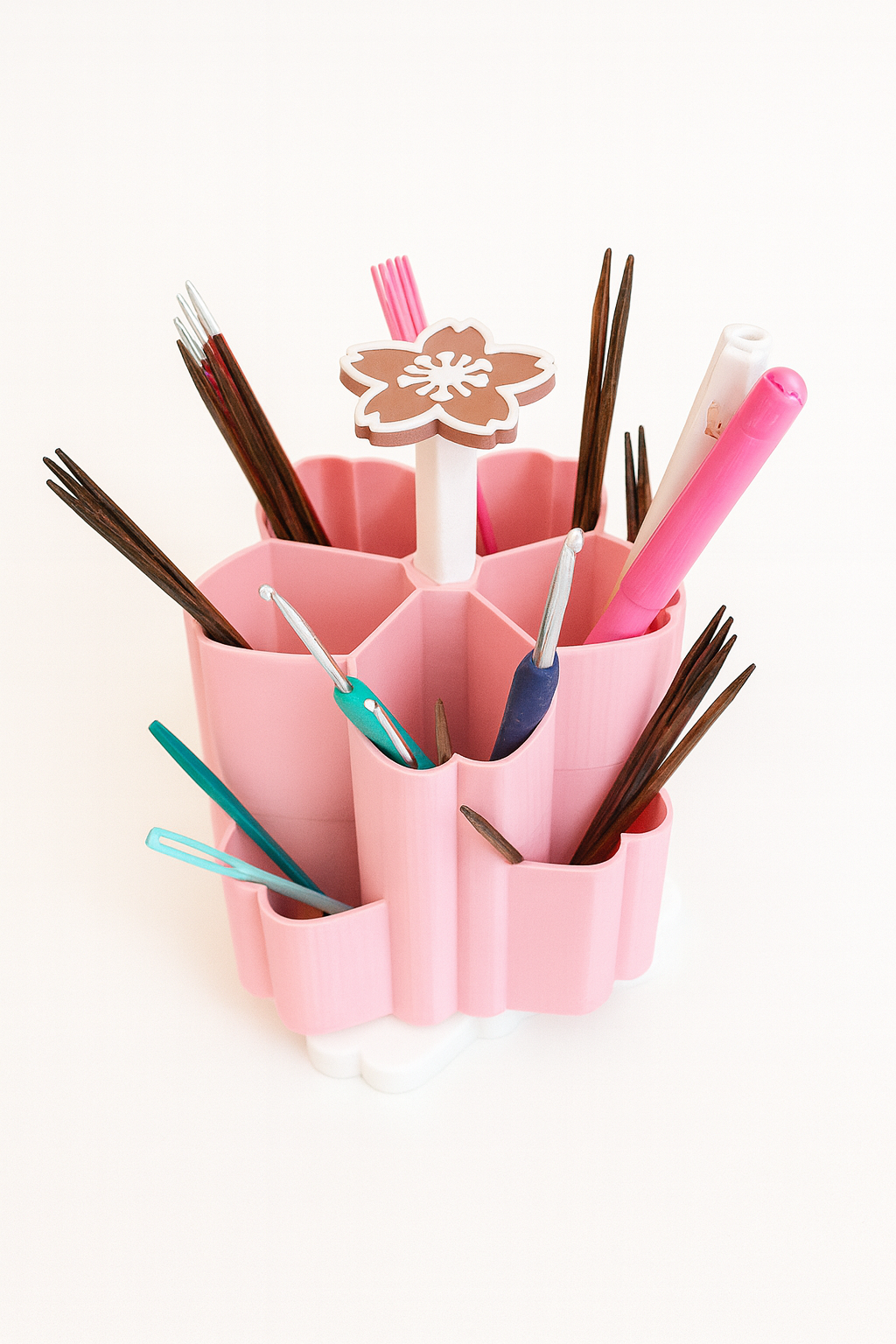 🌸 Drehbarer Sakura-Schreibtischorganizer