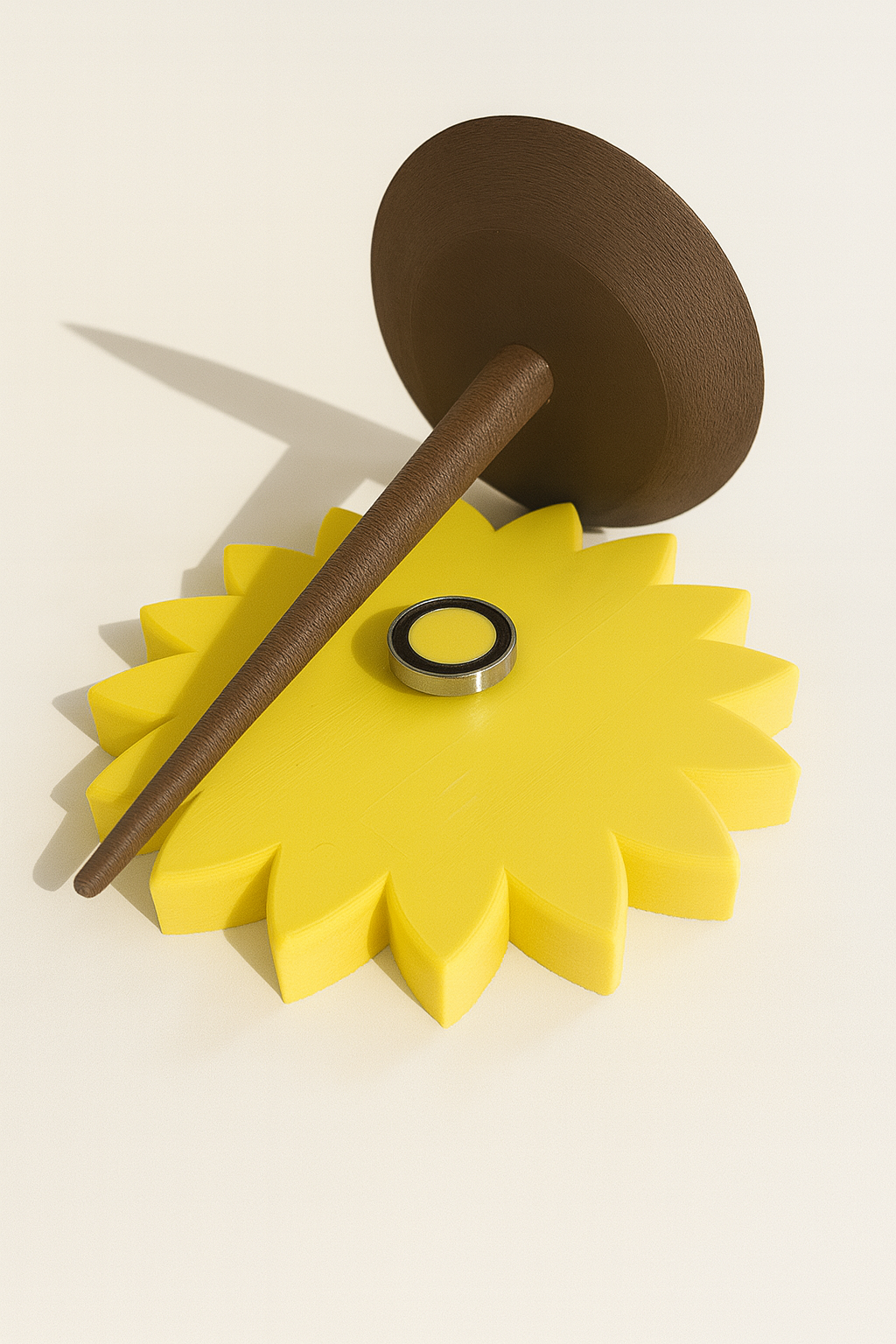 Garnabroller „Sonnenblume“ – leises Abrollen mit Stil 🌻