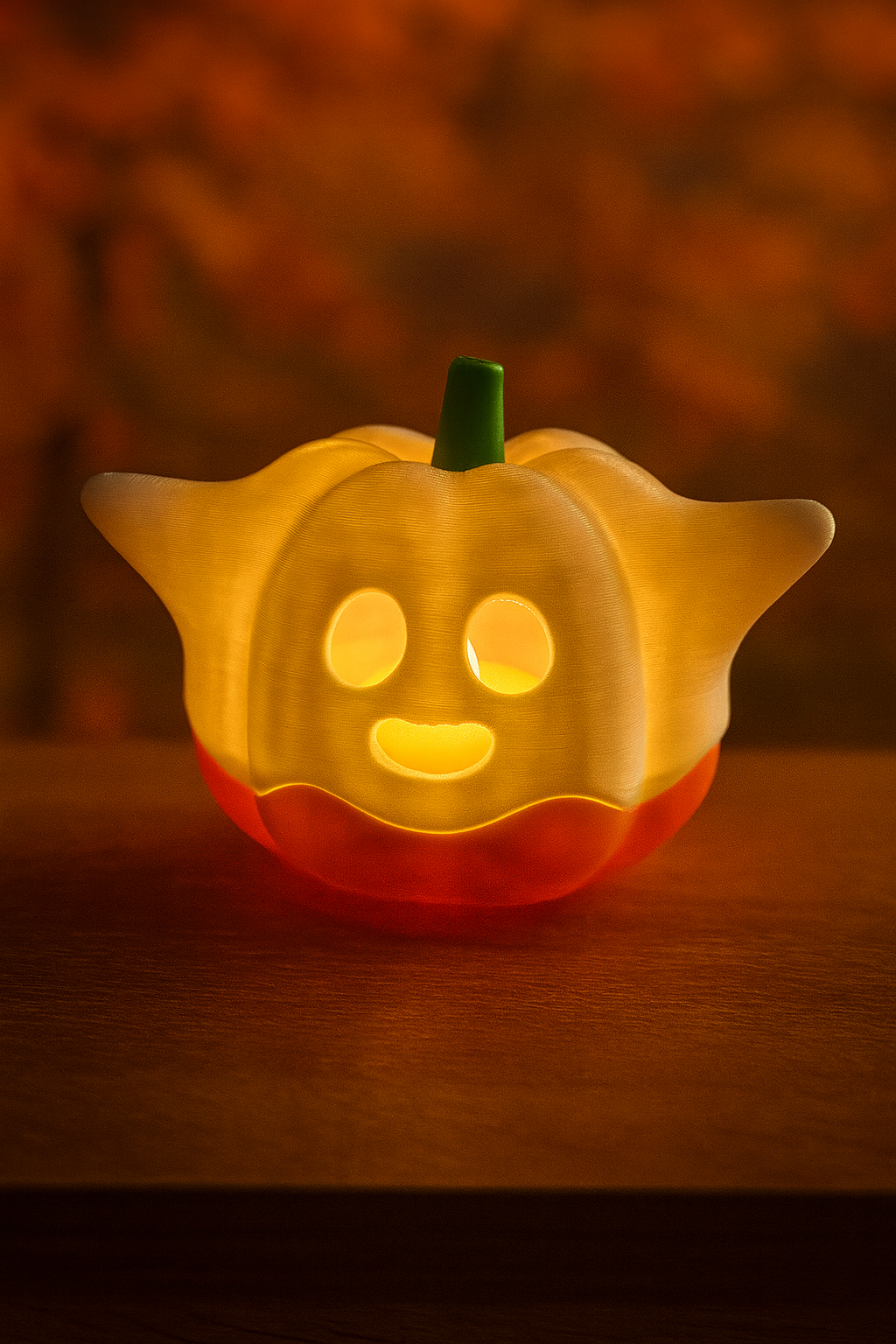 🎃 Geisterkürbis mit LED-Teelicht – Halloween-Deko zum Verlieben 👻