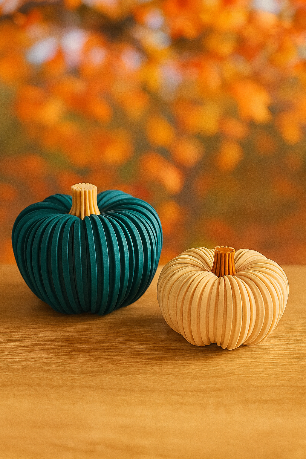🎃 3er-Set Kürbis-Dekoration – LED-geeignet & herbstlich schön