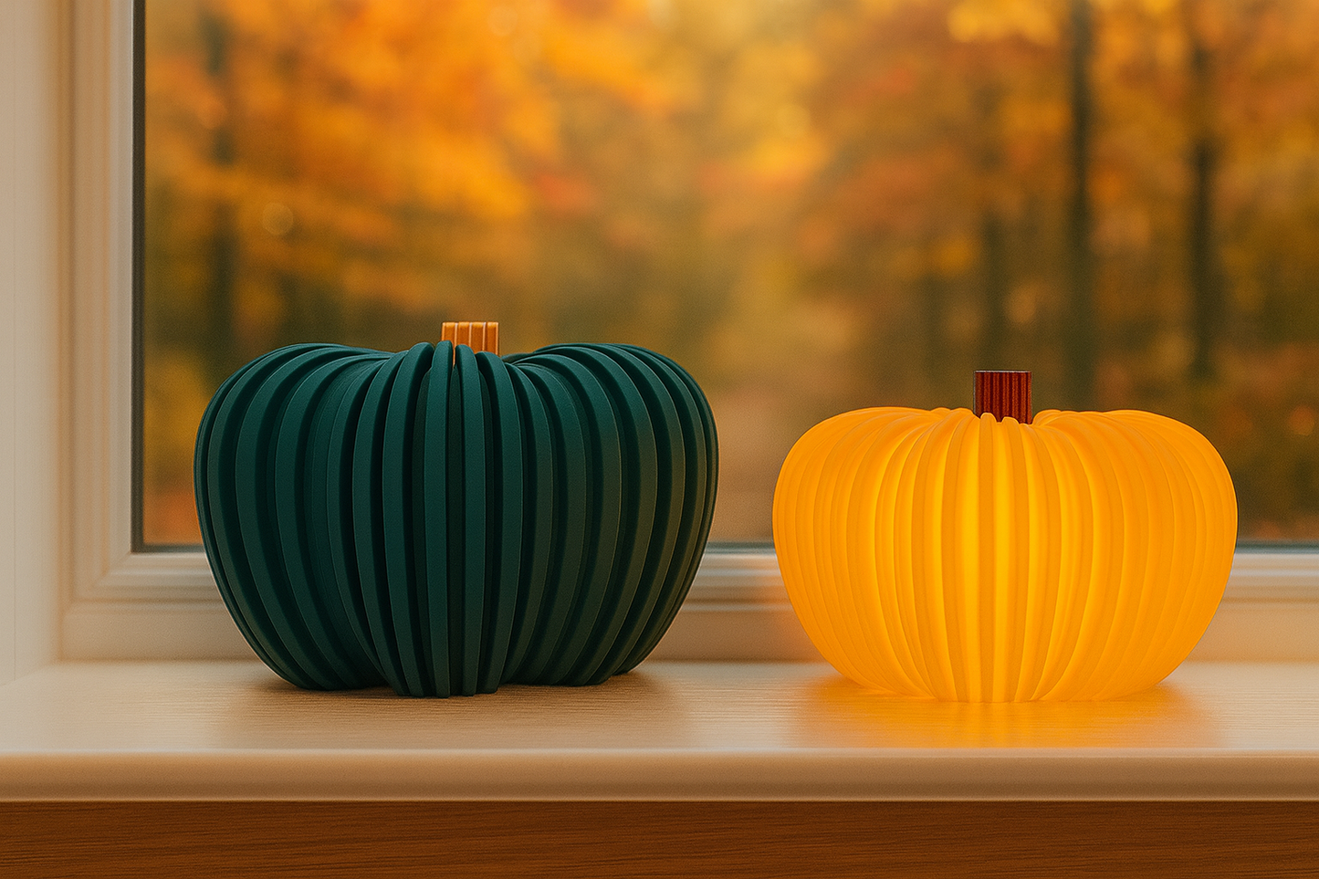 🎃 3er-Set Kürbis-Dekoration – LED-geeignet & herbstlich schön