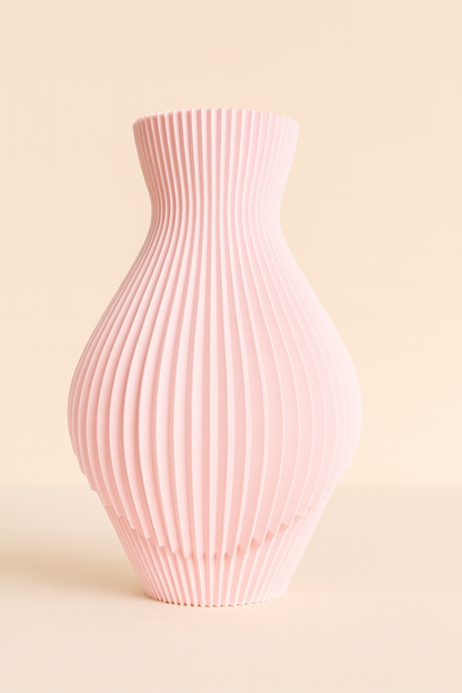 Bellvalier – Rillen-Vase mit Spiralstruktur (PLA) 🌀