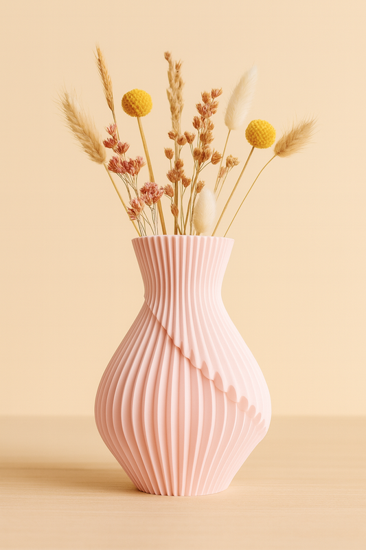 Bellvalier – Rillen-Vase mit Spiralstruktur (PLA) 🌀