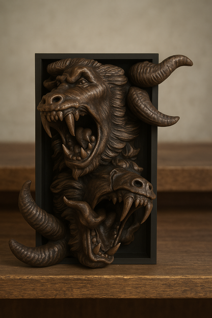 Book Nook „Demon“ | Handveredeltes Unikat aus PLA | Fantasy & Gothic Regal Deko