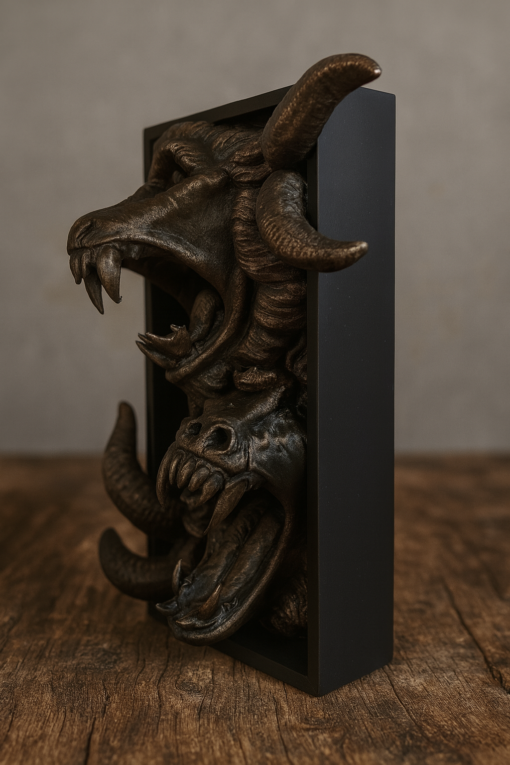 Book Nook „Demon“ | Handveredeltes Unikat aus PLA | Fantasy & Gothic Regal Deko