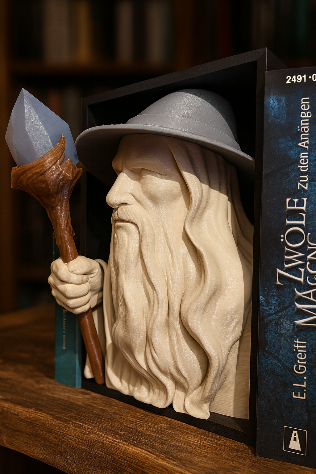 🧙‍♂️ Book Nook "Glowing Wizard" – Magie für dein Bücherregal